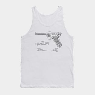 Gun Design vintage patent drawing Tank Top